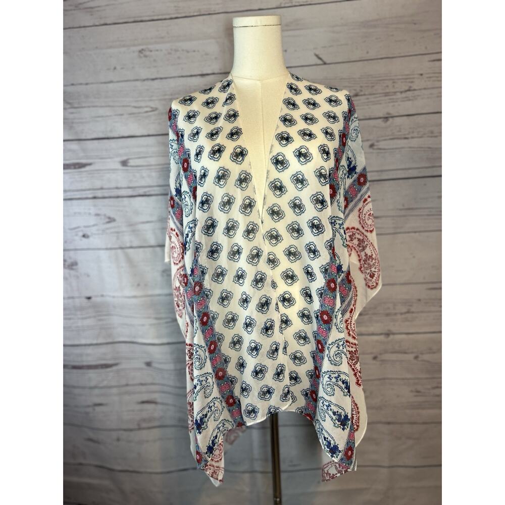 Paisley Floral Kimono Open Front One Size